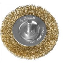 Щетка дисковая шпиль 100мм витая латунь 0,3мм STAYER 35114-100