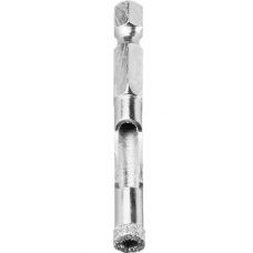 Коронка алмазная по керамограниту диаметр  6 мм ЗУБР Профи мрамор керамогранит 29865-06