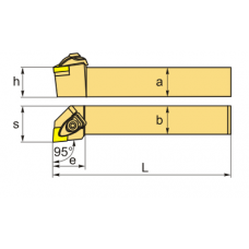Державка резец проходной 20х20х125 мм правое наружное DCLNR2020K12 00875