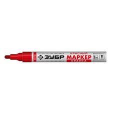 Маркер-краска ЗУБР МК-750 толщина 2-4 мм красный 06325-3