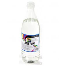 Ацетон емкость 0,5 литра стеклянная бутылка 