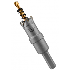 Коронка по металлу твердосплавная с центрирующим сверлом 20мм VERTEXTOOLS 1819-20