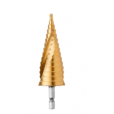 Сверло ступенчатое по металлу 4-32 мм  15 ступеней HSS TIN GEPARD GP0304-32