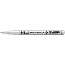 Маркер-краска ЗУБР МК-200 толщина 1-2 мм белый 06326-8