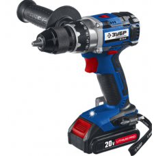 Шуруповерт аккумуляторный ЗУБР КОМБИ + LED фонарь, BRUSHLESS, 12 В, 45 Н·м, 2 АКБ тип Т7 DB-125-22F