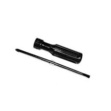Отвертка с переставным жалом размер шлица SL и PH длина 70 мм черная ручка FIT 56204