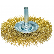Щетка дисковая шпиль 63 мм витая латунь 0,3 мм ЗУБР 3520-063_z02