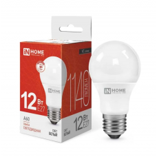 Лампа Светодиод IN HOME А60 Е27 12Вт 4000К