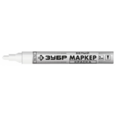 Маркер-краска ЗУБР МК-750 толщина 2-4 мм белый 06325-8