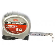 Рулетка Magnetic 3 м х 16 мм, магнитный зацеп Matrix 31010