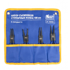 Набор съемников стопорных колец 4 предмета длиной 180 мм KRAFT KT 700966 КТ 700966