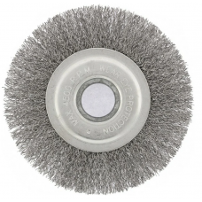 Щетка дисковая 125 мм посадка 22,2 мм плоская витая сталь 0,3 мм щетка для УШМ Сибртех 746567
