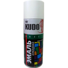 Краска аэрозольная белая глянцевая KU-1001 520мл KUDO 