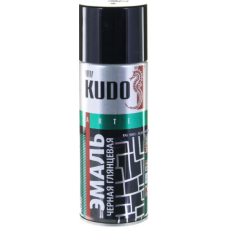 Краска аэрозольная черная глянцевая KU-1002 емкость 520 мл KUDO 