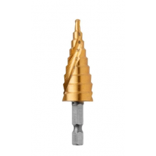 Сверло ступенчатое по металлу 4-20 мм 9 ступеней шестигранный хвостовик GEPARD GP0304-20