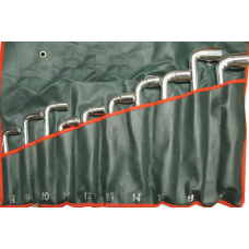 Ключи торцевые коленчатые комплект 10 шт размер 8-22 мм хром 35153